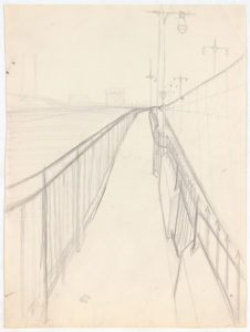 -Image 27 (Fenced Path)-Graphite on Paper-8 x 10.5