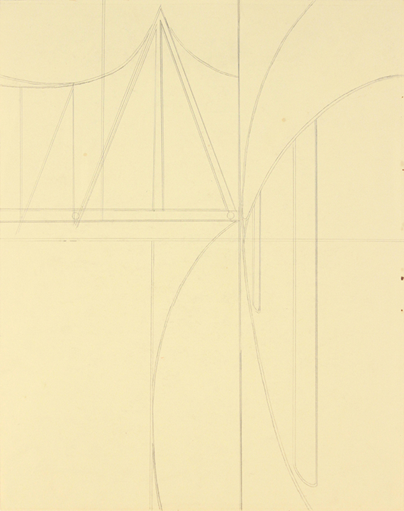 -Image 32 (Suspension Bridge Yellow Study)-Graphite on Paper-20 x 15