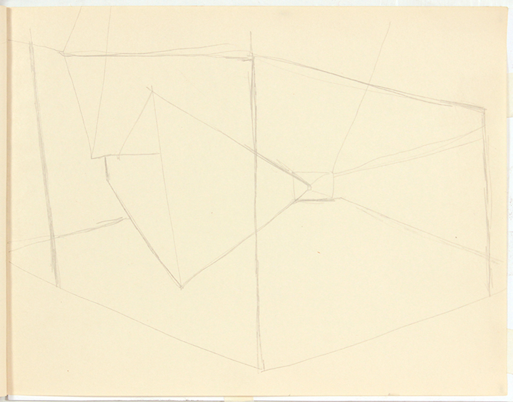 -Image 34.11 Sketchbook 2 (Cube Pyramid)-Graphite on Paper-8.375 x 10.875