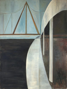 1950-Suspension Bridge-Oil on Canvas-47.75” x 35.75”